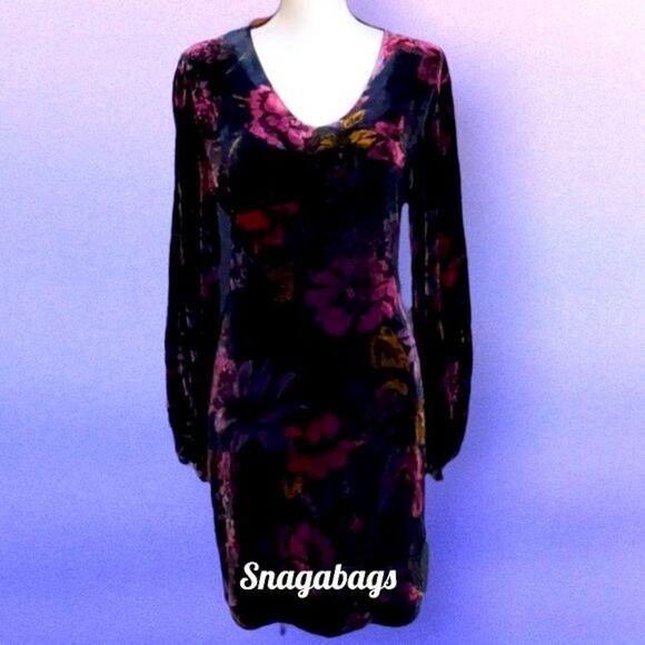 TRINA TURK NWT ECLAIR FLORAL PRINT VELOUR SILK DRESS MEDIUM - Picture 4 of 11